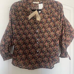 NWT Doen Rose Top- Noir Forest Floral
